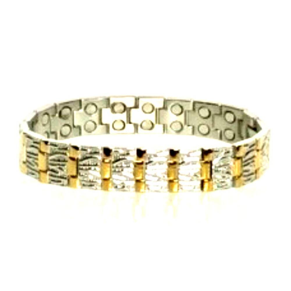 Double magnetic stainless‎ steel bracelet.